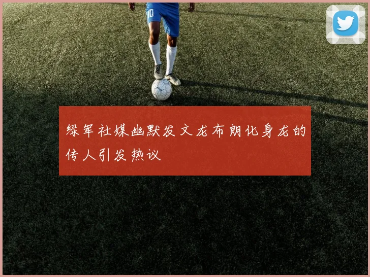 绿军社媒幽默发文龙布朗化身龙的传人引发热议